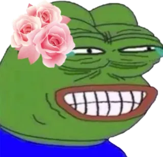 🐸 Pepe the Frog Meme, Sapo, Pepe, Rosas, Meme da Internet whatsapp sticker