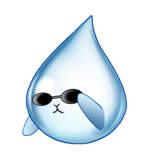 😎 Tetes air, Kawaii, Lucu, Maskot, Animasi telegram sticker