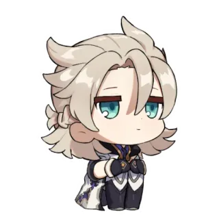 🪑 Albedo Genshin Impact Anime, Videogame, Genshin Impact, Albedo, Chibi, Karakter telegram sticker