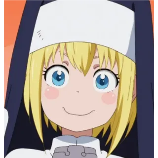 😄 Iris Fire Force Anime, Fire Force, Iris, Suora, Cartone animato, Bionda, Carina telegram sticker