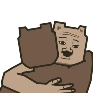 🫂 urso, abraço, amizade, amor, animal, desenho animado whatsapp sticker