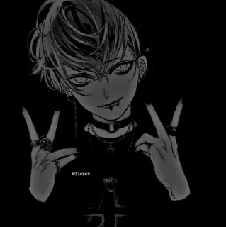 ▪️ illexer anime, manga, goth, emo, art, illustration telegram sticker
