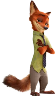 😌 Nick Wilde Zootopia fox, cartoon, animal, anthropomorphic, disney, character, zootopia, nick wilde telegram sticker