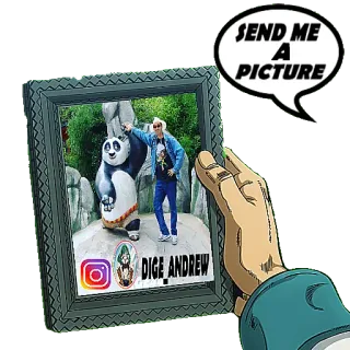 🤳 SEND ME A PICTURE gambar, bingkai, instagram, panda, selfie whatsapp sticker