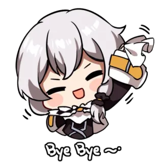 👋 Bye Bye ~! anime, cartoon, goodbye, waving telegram sticker