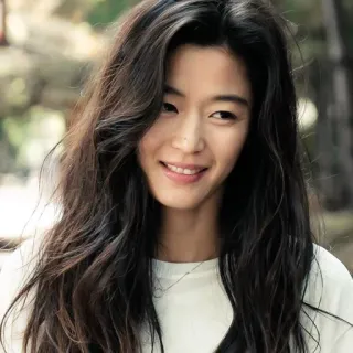 ☺️ donna, asiatica, ritratto, sorriso, capelli lunghi, coreana telegram sticker