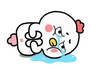 😭 เศร้า, ร้องไห้, น้ำตา, การ์ตูน, อารมณ์, เสียใจ telegram sticker