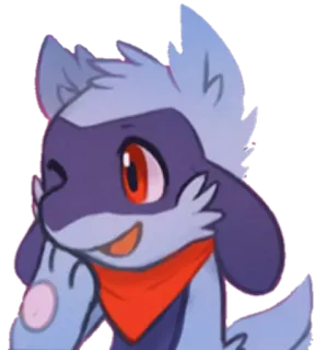 😉 furry, cartoon, anthropomorphic, dog, animal, character telegram sticker