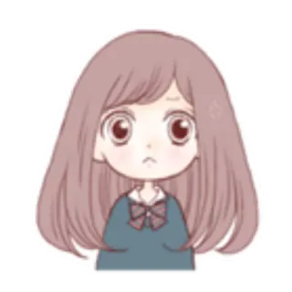 ✨ Chibi, Ragazza anime, Carino, Cartone animato, Ragazza, Anime, Capelli rosa, Triste telegram sticker
