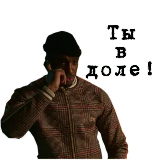💶 Ты
в
доле! man, talking, expression, russian, word, text whatsapp sticker
