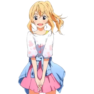 😋 Kaori Miyazono Your Lie in April Anime, Personaggio, Ragazza, Kaori Miyazono, Your Lie in April telegram sticker