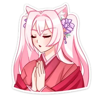 Mao Tyan by @peach_artworld whatsapp stickers