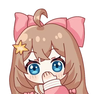 😨 Anime, Kawaii, Mignon, Chibi, Personnage, Autocollant whatsapp sticker