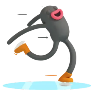 ⛸ Dessin animé, Personnage, Abstrait, Drôle, Animation telegram sticker