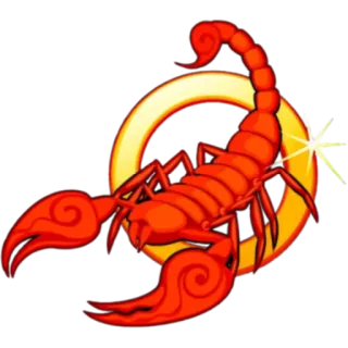 ♏️ escorpión, astrología, zodiaco, signo, animal, arácnido, rojo telegram sticker