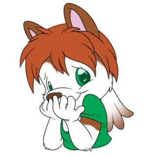 😂 животное, милый, мультяшный, пушистый, застенчивый telegram sticker