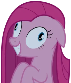 😆 Pinkie Pie My Little Pony Pinkie Pie, My Little Pony, dessin animé, poney, amitié telegram sticker