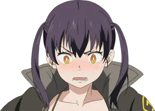 😳 Tamaki Kotatsu Fire Force アニメ, 炎炎ノ消防隊, 環古達, 可愛い, ショック, 怒り, 怖い telegram sticker