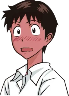 😳 Shinji Ikari Neon Genesis Evangelion Anime, Manga, Shinji Ikari, Evangelion, Nervoso, Uniforme scolastica telegram sticker