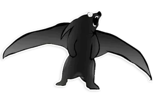 🦅 urso, morcego, animal, criatura, fantasia telegram sticker