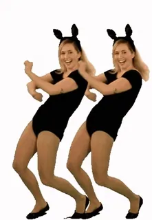 💃 Frau, Hase, Tanzen, Ohren, Leotard telegram sticker