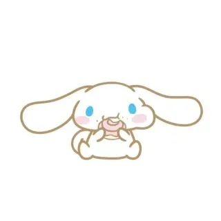 🌟 Cinnamoroll Cinnamoroll, Sanrio, kawaii, süß, Hund, Donut, Cartoon telegram sticker