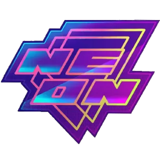 😄 Neon Neon, Bunt, Grafik, Stil, Design telegram sticker