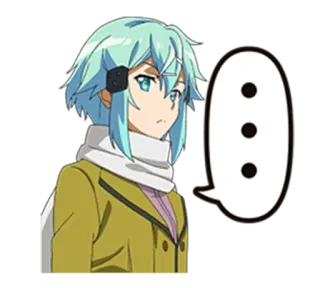 😒 Sinon Sword Art Online Anime, Sinon, Sword Art Online, Gra wideo, Gun Gale Online telegram sticker