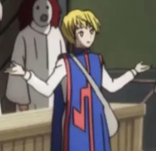 🕷️ Kurapika Hunter x Hunter anime, cartoon, Kurapika, Hunter x Hunter, character, expression telegram sticker