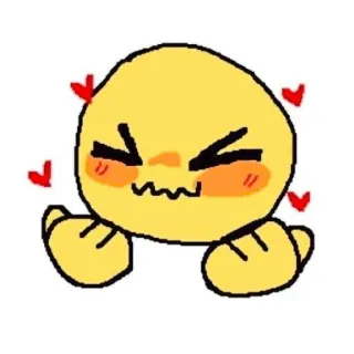 🦦 Emoji, Mignon, Kawaii, Amour, Rougir, Jaune, Joyeux telegram sticker
