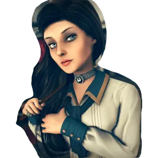 👩 Elizabeth BioShock Infinite видеоигра, персонаж, Элизабет, BioShock Infinite, игровой стикер telegram sticker