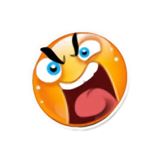 😠 Emoji, Bravo, Expressão, Rosto, Desenho animado telegram sticker