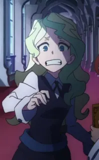 😳 Diana Cavendish Little Witch Academia Anime, Strega, Ragazza, Cartone animato telegram sticker