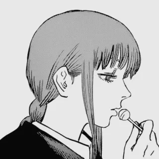 🎭 Makima Chainsaw Man Makima, Chainsaw Man, Anime, Manga, Lolli, Porträt, weiblich whatsapp sticker