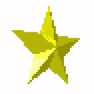 🌟 star, pixel, yellow, digital art, graphic telegram sticker
