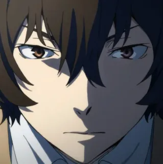 ☄ Osamu Dazai Bungo Stray Dogs Anime, Manga, Osamu Dazai, Bungo Stray Dogs, Retrato whatsapp sticker