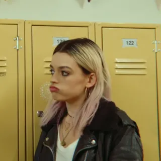 🌸 Maeve Wiley Sex Education serie tv, adolescente, Netflix, chica, retrato telegram sticker