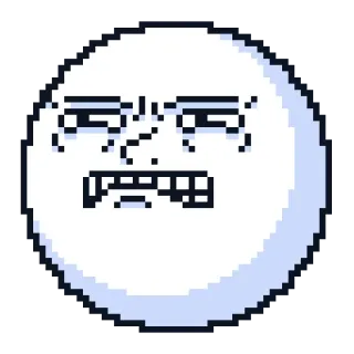 😒 pixel art, face, expression, funny, emoji telegram sticker