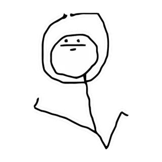 👏 bonhomme allumette, dessin, simple, minimaliste telegram sticker