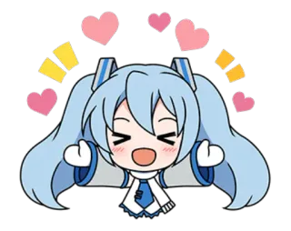 🦞 애니메이션, 만화, 하트, 행복한, 귀여운, 카와이 whatsapp sticker