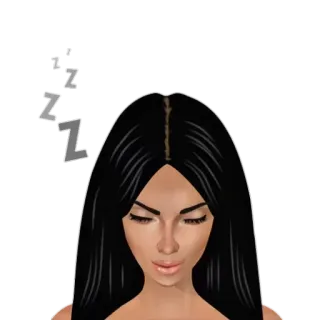 🤔 ZZZ ngủ, mệt mỏi, phụ nữ, buồn ngủ, zzz, chợp mắt whatsapp sticker