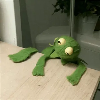 😏 Kermit the Frog kermit, rana, muppet, burattino whatsapp sticker
