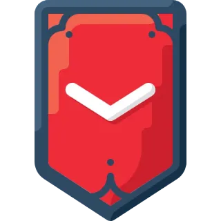 🎖 scudo, badge, chevron, rosso, design telegram sticker