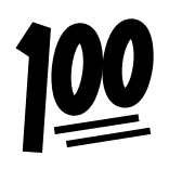 Outline Emoji telegram emojis 💯