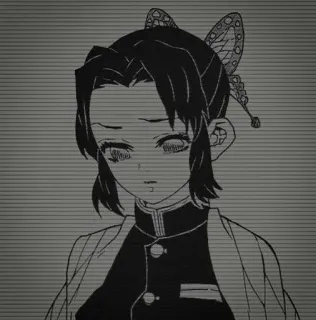 🌟 Shinobu Kocho Demon Slayer 애니메이션, 귀멸의 칼날, 코쵸우 시노부, 만화, 만화영화 telegram sticker