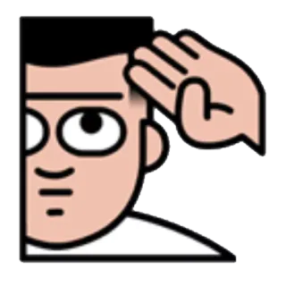 😉 敬礼, 男, 漫画, 挨拶, 尊敬 telegram sticker