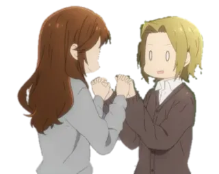 🌝 Anime, Coppia, Tenendosi per mano, Amicizia, Cartoni animati, Relazione telegram sticker