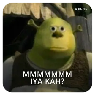 😕 Shrek MMMMMMMM IYA KAH? Shrek, Meme, Engraçado, Ogro, Dreamworks telegram sticker