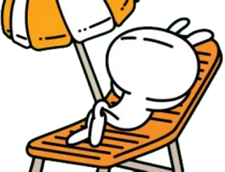 ⛱ relajante, playa, verano, dibujos animados, tranquilo, vacaciones, tomar el sol telegram sticker