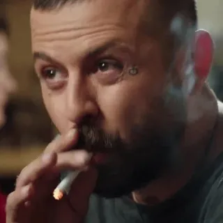 🚬 курение, мужчина, сигарета, тату telegram sticker